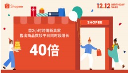 Shopee 12.12生日大促开场，首2小时跨境新卖家售出商品数大涨40倍